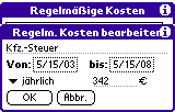 Regelm&auml;&szlig;ige Kosten