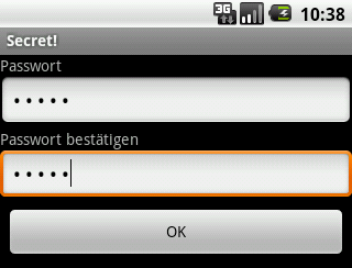 Initial Password Entry