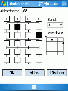 Chord Edit Screen