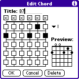 Chord Edit Screen