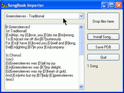 SongBook Importer Tool