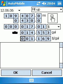 Screenshot of input dialog